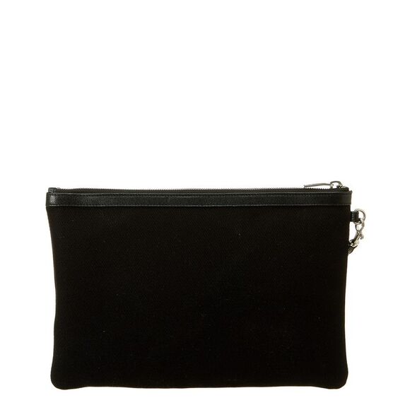 Saint Laurent Rive Gauche Canvas Zippered Pouch - Picture 2 of 3